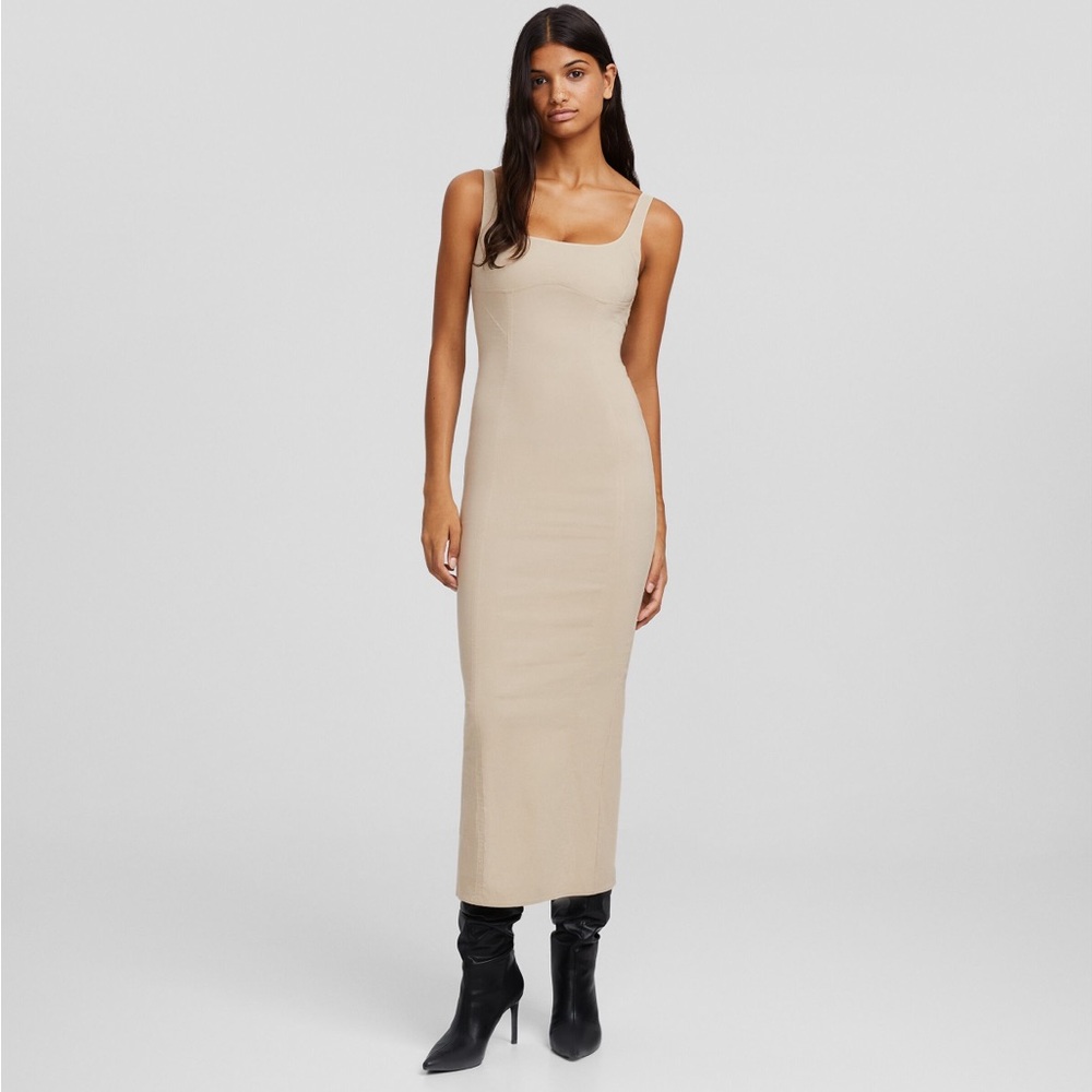 Bershka Beige Maxi Dress